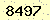 請輸入此驗證碼 : 8497