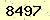 請輸入此驗證碼 : 8497