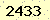 請輸入此驗證碼 : 2433