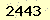 請輸入此驗證碼 : 2443