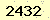 請輸入此驗證碼 : 2432