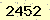 請輸入此驗證碼 : 2452