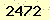 請輸入此驗證碼 : 2472