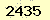請輸入此驗證碼 : 2435