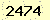 請輸入此驗證碼 : 2474