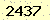 請輸入此驗證碼 : 2437