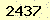 請輸入此驗證碼 : 2437