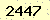 請輸入此驗證碼 : 2447