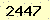 請輸入此驗證碼 : 2447