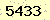 請輸入此驗證碼 : 5433