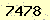 請輸入此驗證碼 : 7478