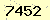 請輸入此驗證碼 : 7452