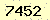 請輸入此驗證碼 : 7452
