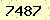 請輸入此驗證碼 : 7487