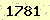 請輸入此驗證碼 : 1781