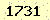 請輸入此驗證碼 : 1731