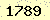 請輸入此驗證碼 : 1789