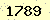 請輸入此驗證碼 : 1789