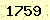 請輸入此驗證碼 : 1759