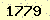 請輸入此驗證碼 : 1779