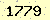 請輸入此驗證碼 : 1779