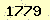 請輸入此驗證碼 : 1779
