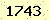 請輸入此驗證碼 : 1743