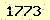 請輸入此驗證碼 : 1773