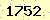請輸入此驗證碼 : 1752