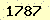 請輸入此驗證碼 : 1787