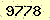 請輸入此驗證碼 : 9778