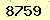 請輸入此驗證碼 : 8759