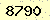 請輸入此驗證碼 : 8790