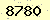 請輸入此驗證碼 : 8780