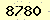 請輸入此驗證碼 : 8780