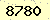 請輸入此驗證碼 : 8780