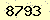 請輸入此驗證碼 : 8793