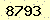 請輸入此驗證碼 : 8793