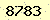 請輸入此驗證碼 : 8783