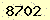 請輸入此驗證碼 : 8702