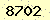 請輸入此驗證碼 : 8702