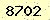 請輸入此驗證碼 : 8702