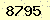 請輸入此驗證碼 : 8795