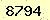 請輸入此驗證碼 : 8794
