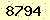 請輸入此驗證碼 : 8794