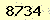 請輸入此驗證碼 : 8734