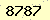 請輸入此驗證碼 : 8787
