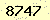 請輸入此驗證碼 : 8747