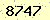 請輸入此驗證碼 : 8747