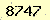 請輸入此驗證碼 : 8747